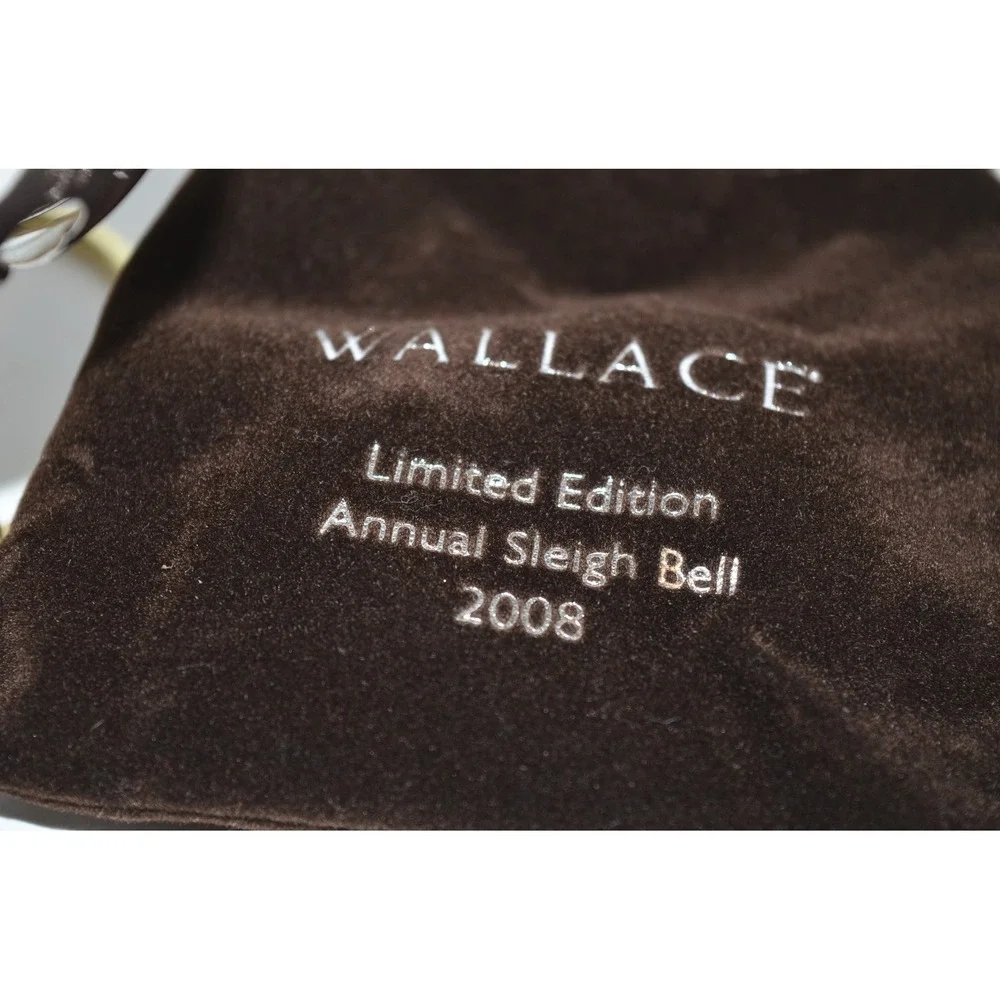 Wallace 2008 Silverplate Sleigh Bell Christmas Ornament in box
